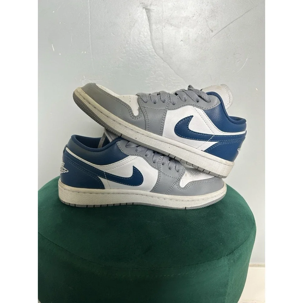 Nike Air Jordan 1 Low Stealth French Grey Blue DC0774-042 Mens Trainers Size 5